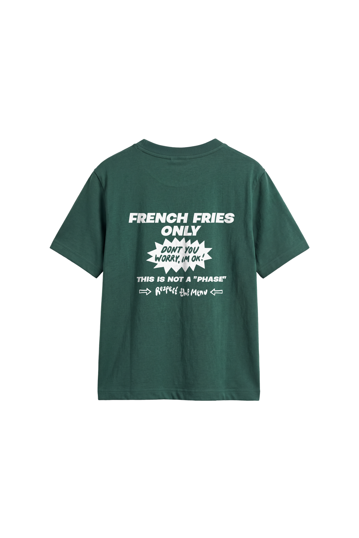 French fries only - Kids T-shirt Bottle Green — back
