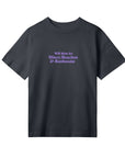 WILL STIM FOR DISCO - WOMENS BOXY TEE - OFF BLACK