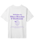 WILL STIM FOR DISCO - WOMENS BOXY TEE - OFF WHITE