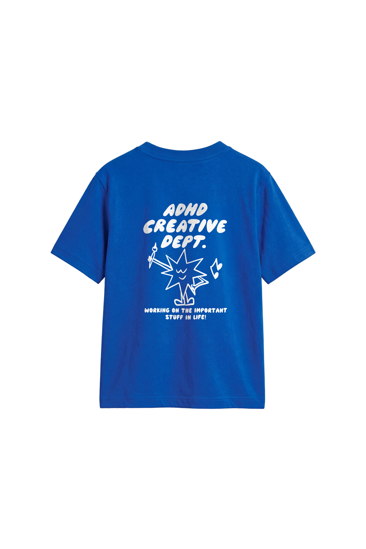 ADHD Creative Dept - Kids T-shirt Bright Royal — back