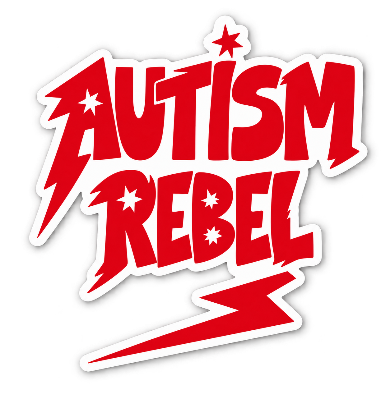 Autism Rebel – Die Cut Sticker (Transparent Vinyl)