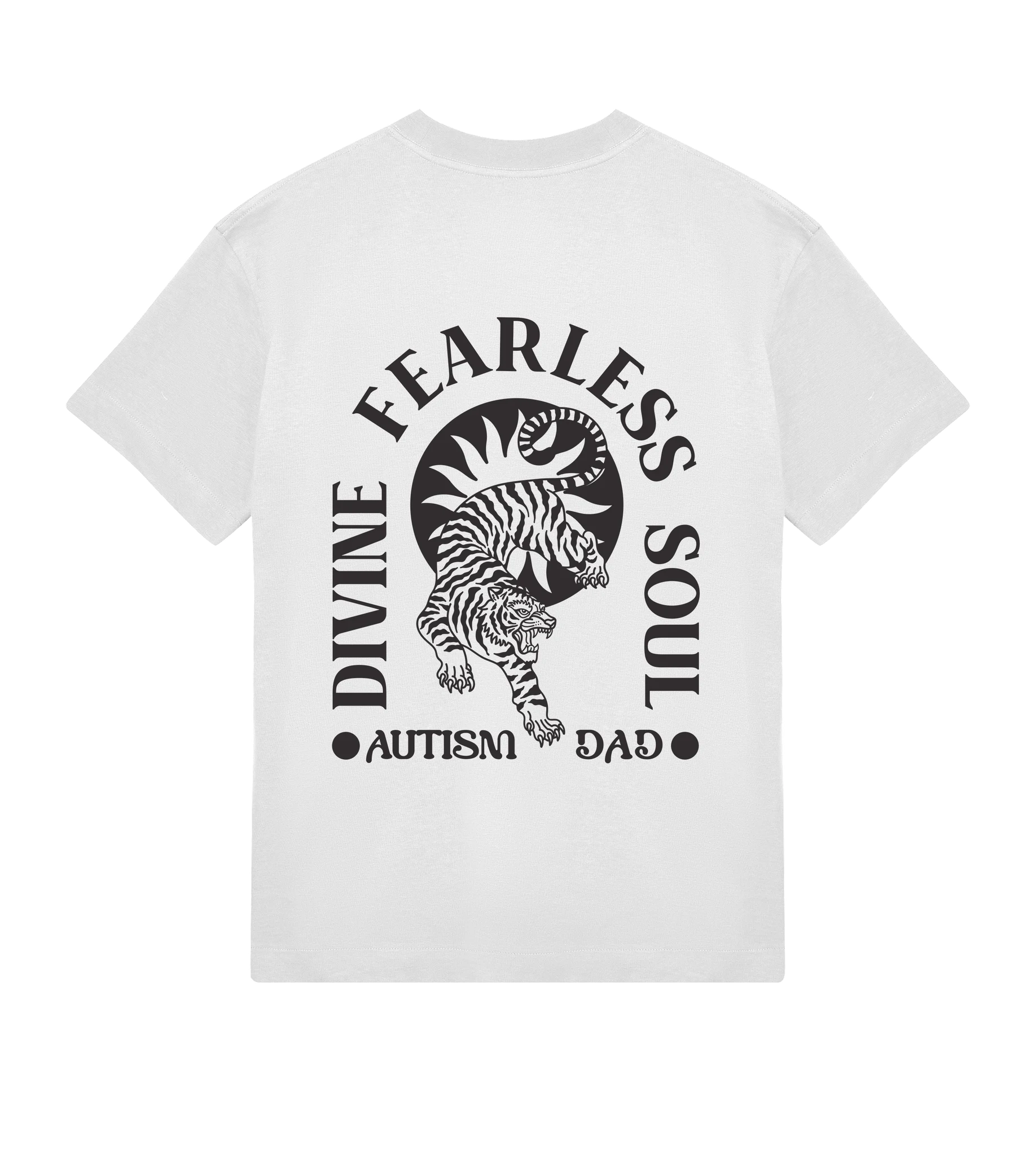 Divine Fearless Autism Dad -  Men’s T-shirt boxy fit — back