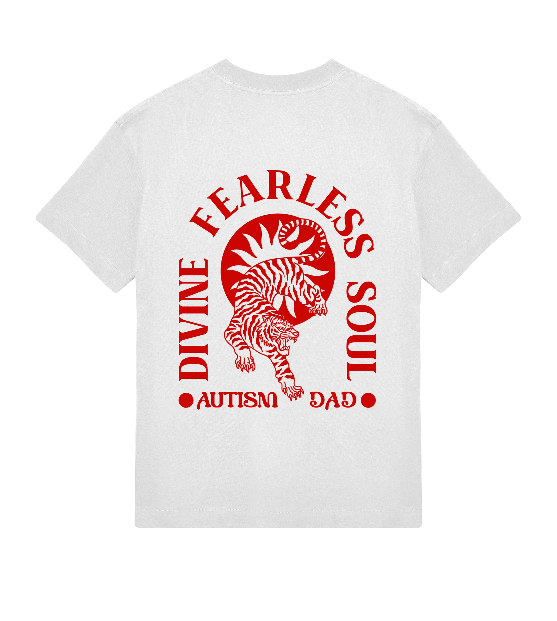 Divine Fearless Autism Dad -  Men’s T-shirt boxy fit — back
