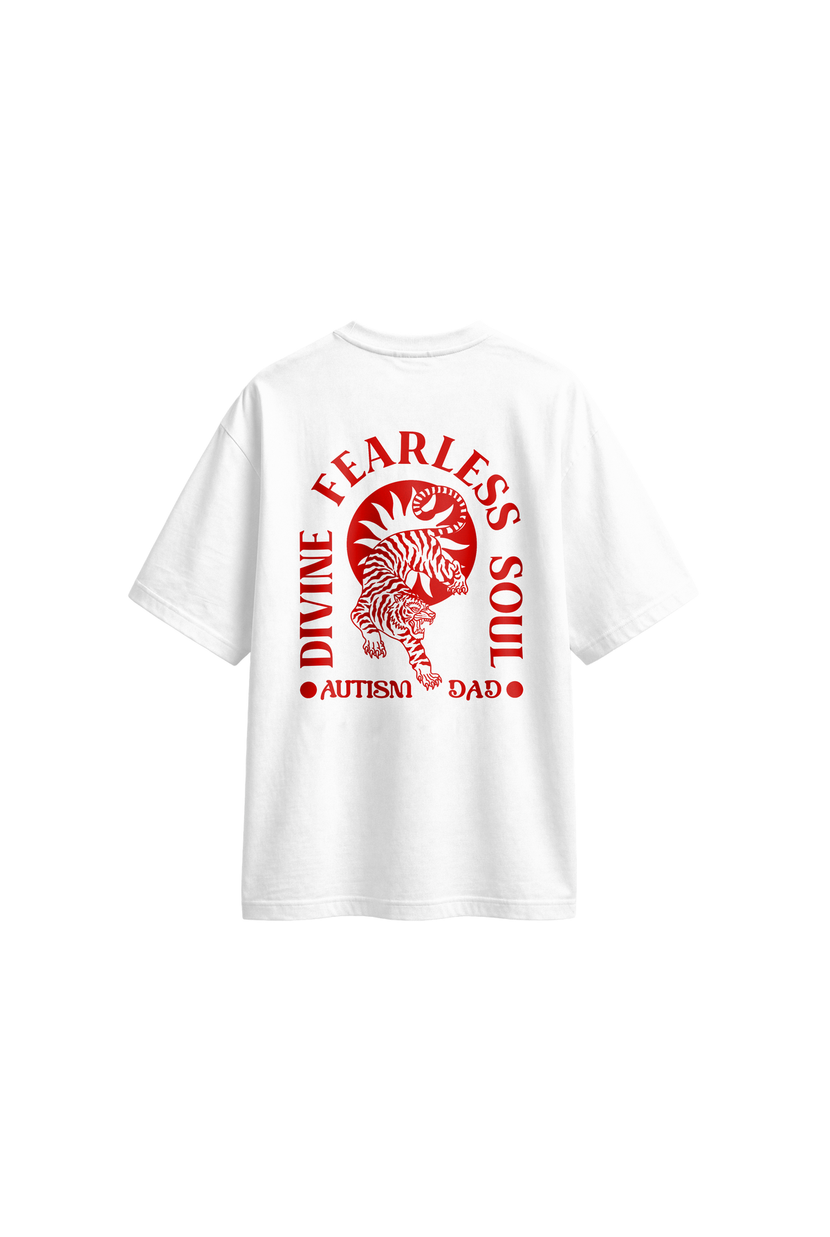 Divine Fearless Autism Dad - Men's T-Shirt Oversized Fit back