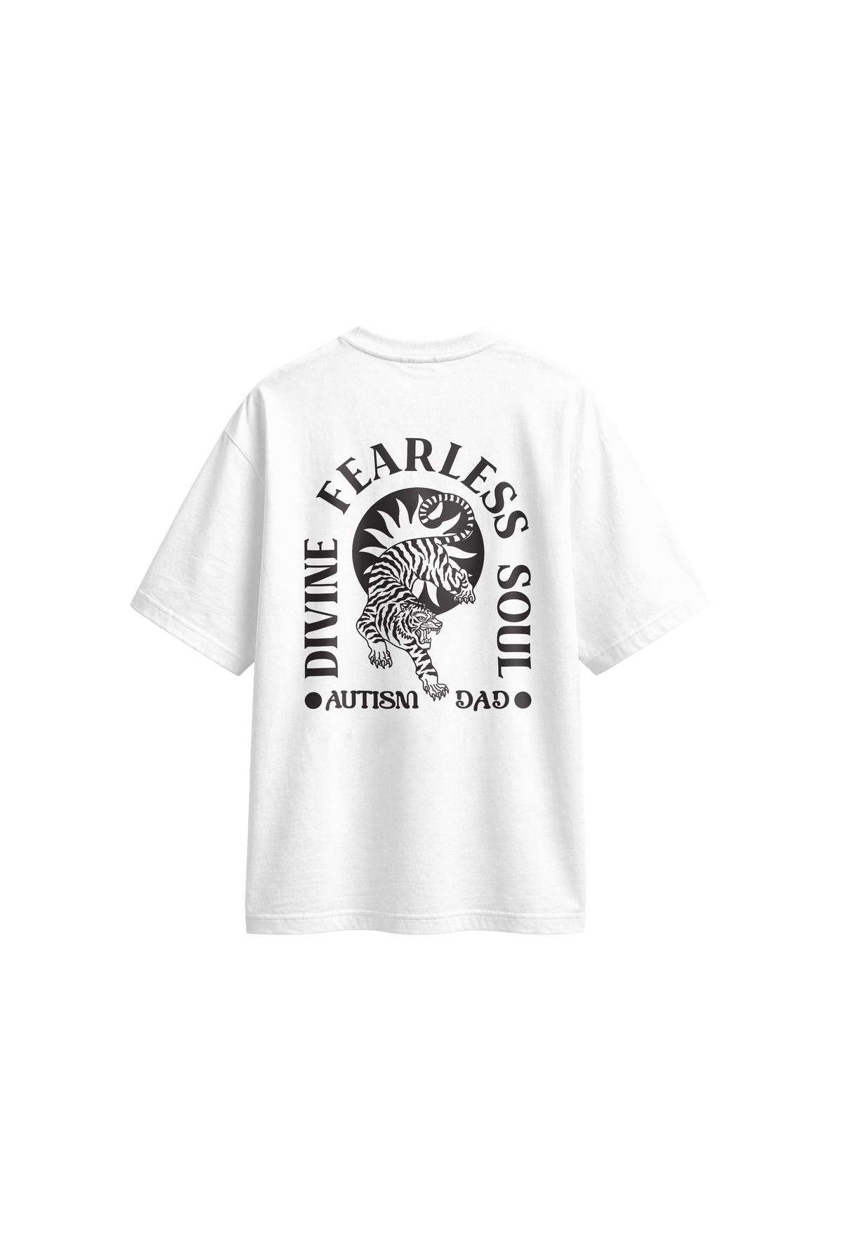 Divine Fearless Autism Dad - Men's T-Shirt Oversized Fit back