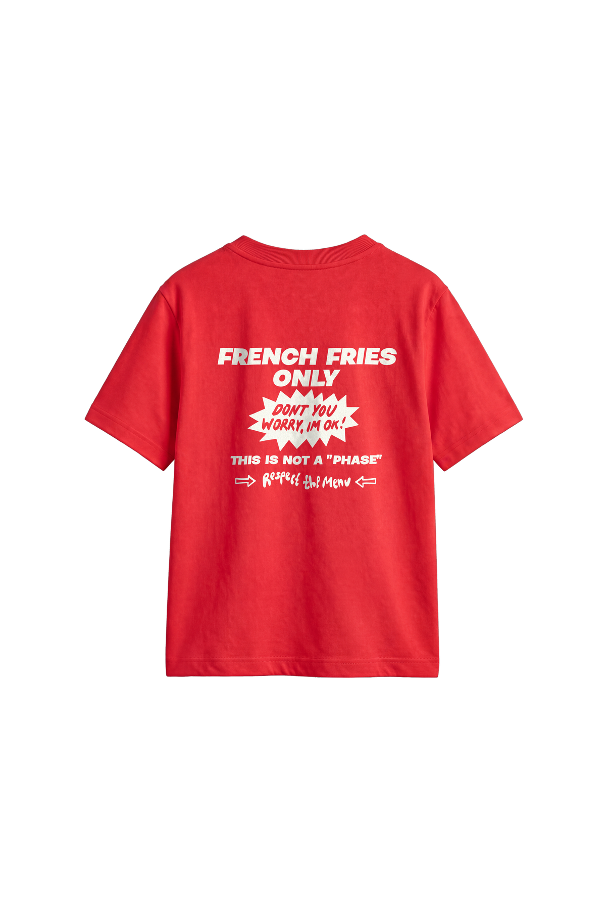French fries only - Kids T-shirt Bright Red — back