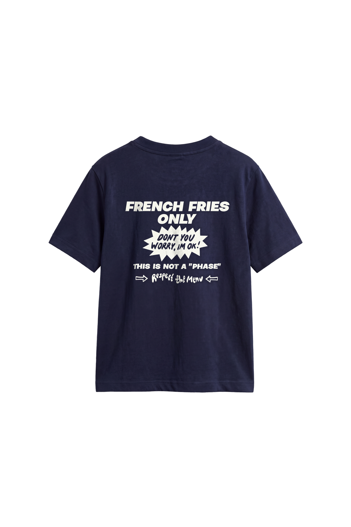 French fries only - Kids T-shirt French Navy — back