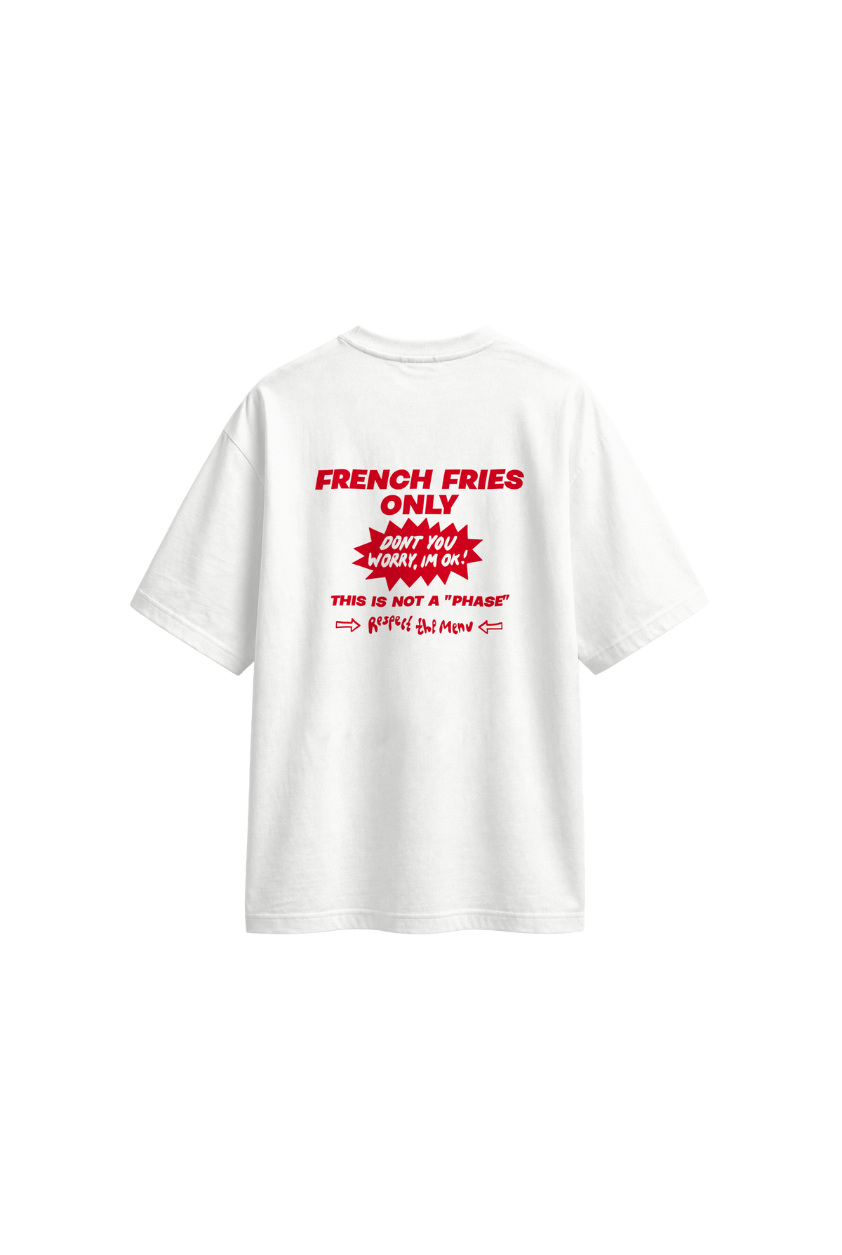French Fries Only - Mens Oversized T-shirt back