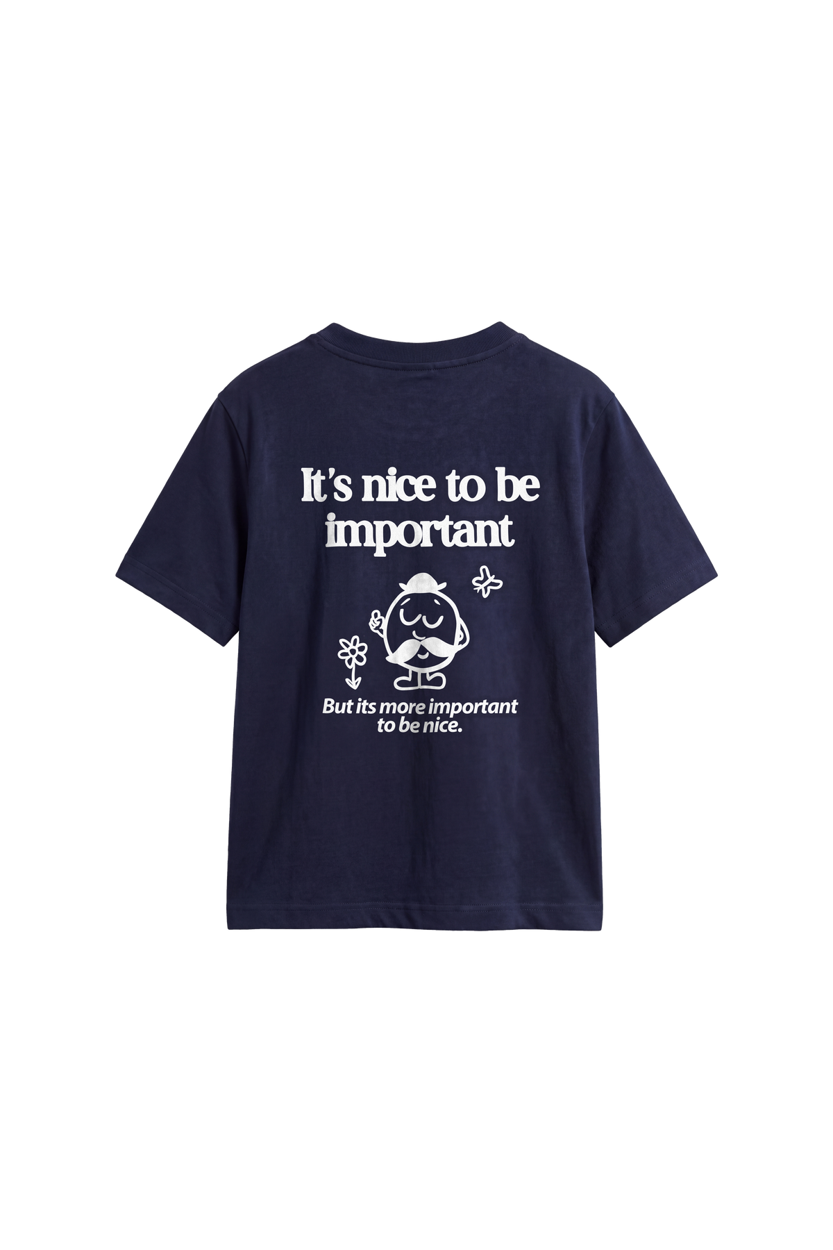 Important to be nice - Kids T-shirt French Navy — back