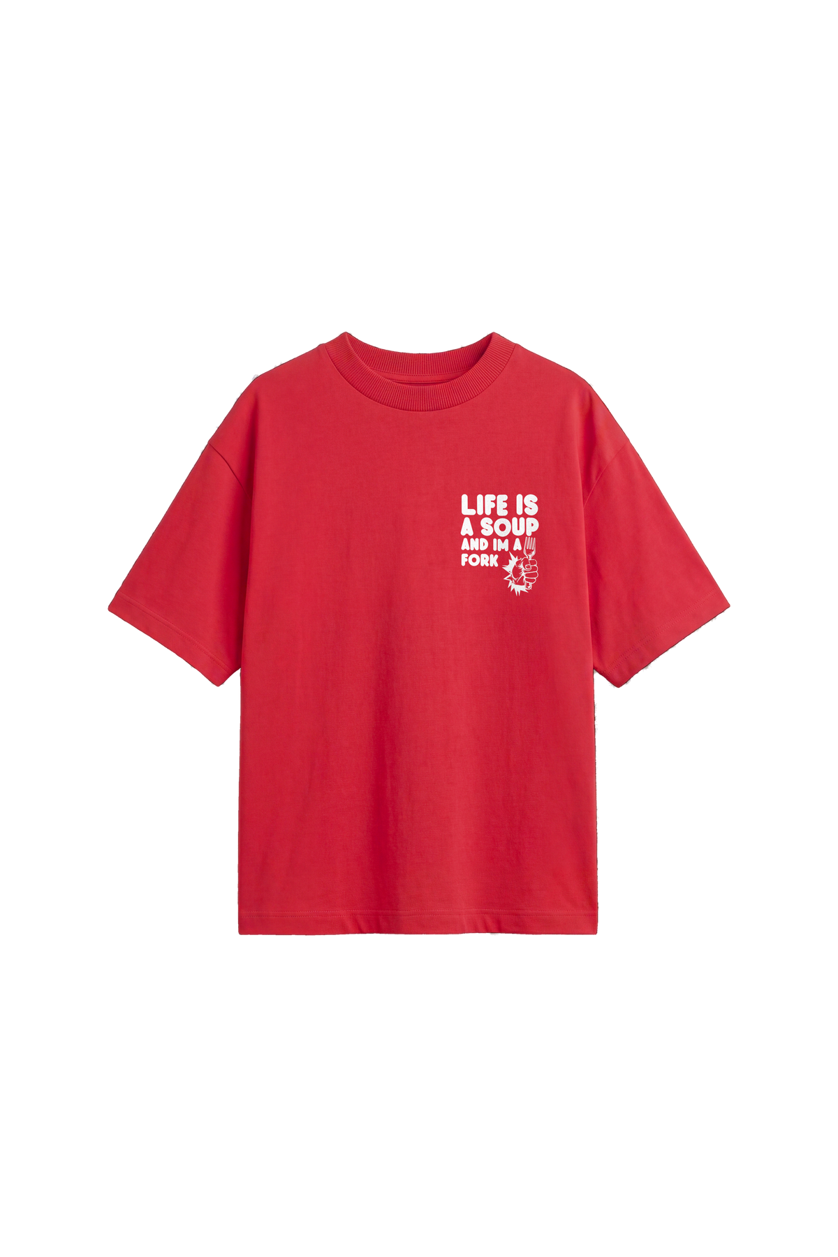 Life Is A Soup - Women's T-Shirt Loose Fit · Red · front
