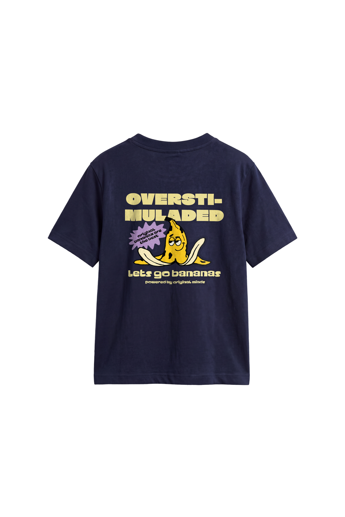 Overstimulated - Kids T-shirt French Navy — back