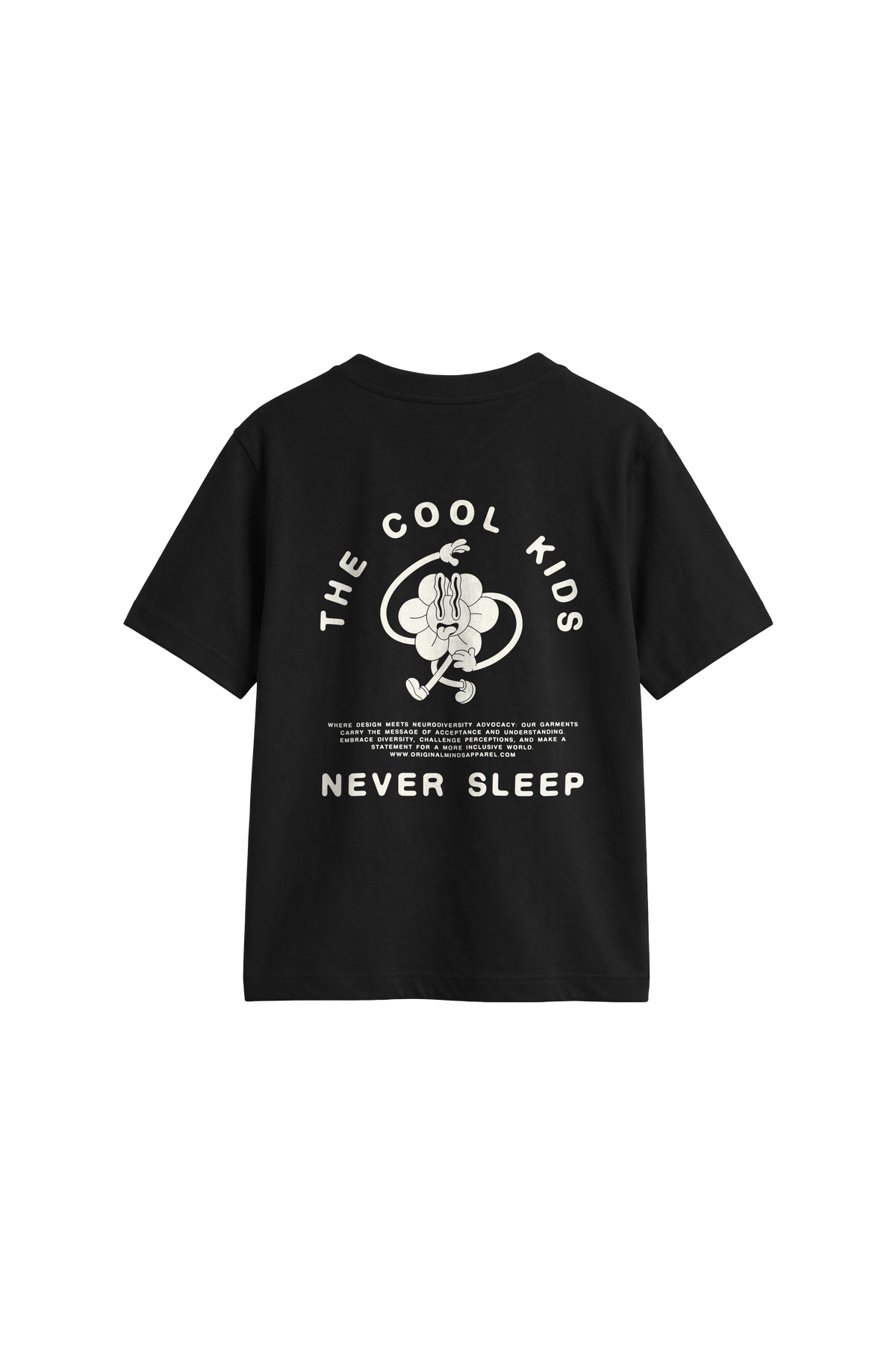The Cool Kids Never Sleep - Kids T-shirt — back