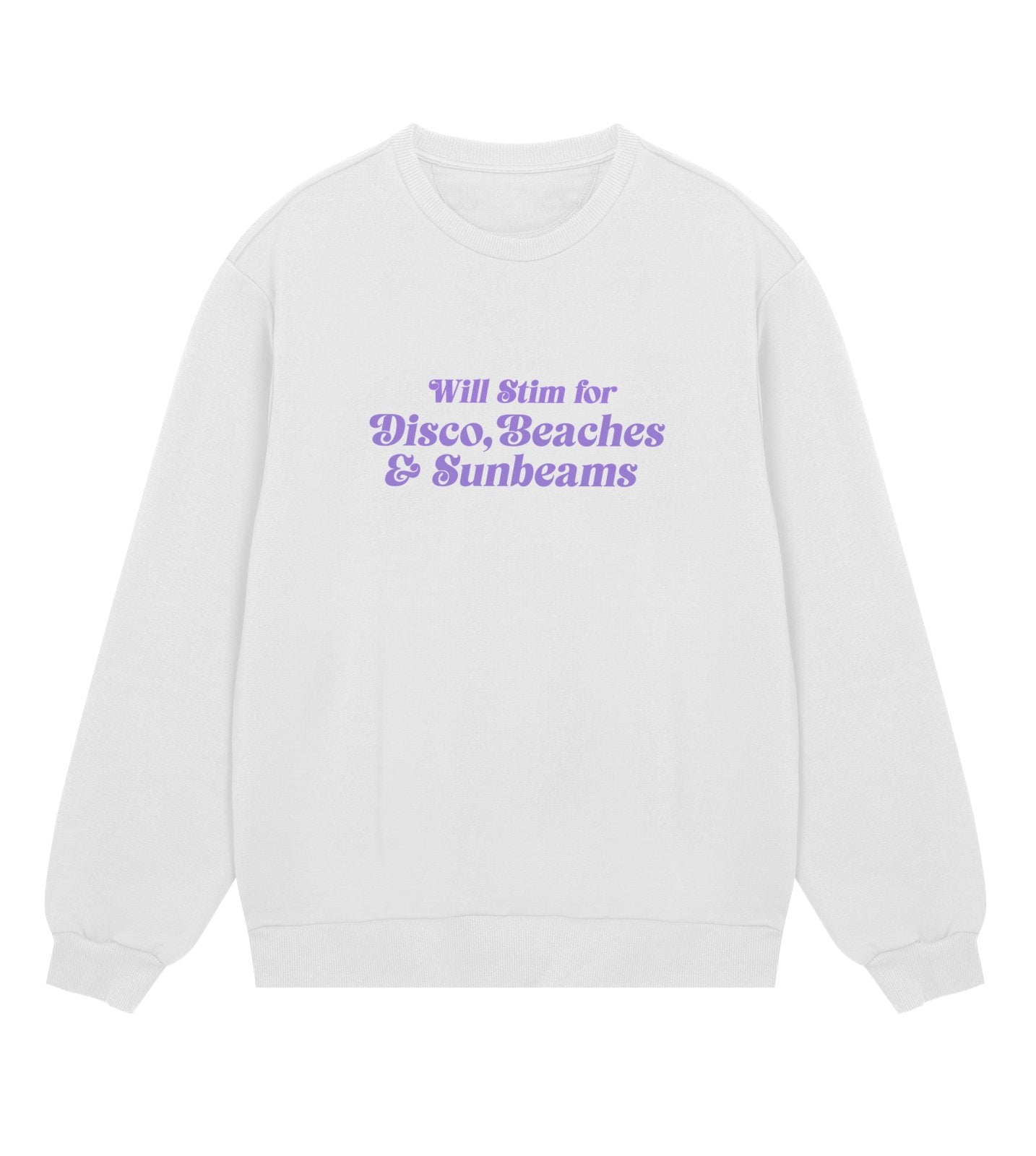 WILL STIM FOR DISCO - MENS REGULAR SWEATSHIRT - OFF WHITE