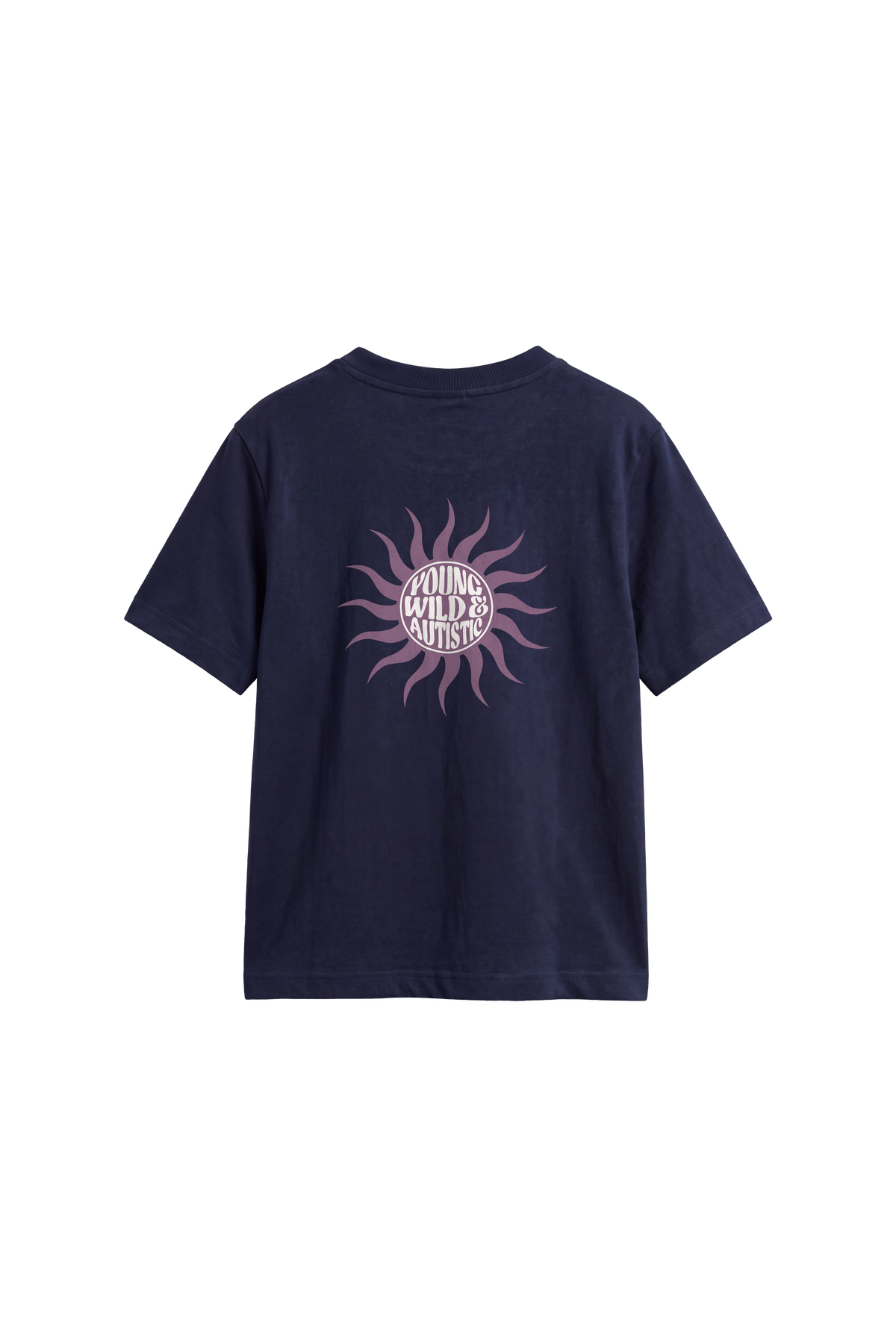 Young Wild & Autistic - Kids T-shirt French Navy — back